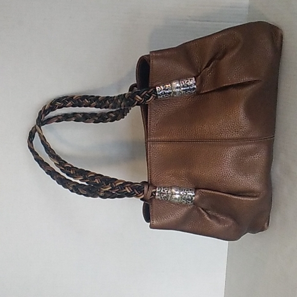 Brighton bronze pebble leather shoulder bag